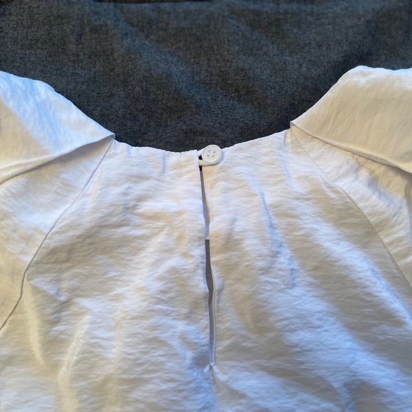 NORDSTROM Pleated Neck Boxy Top In White - Picture 4 of 4
